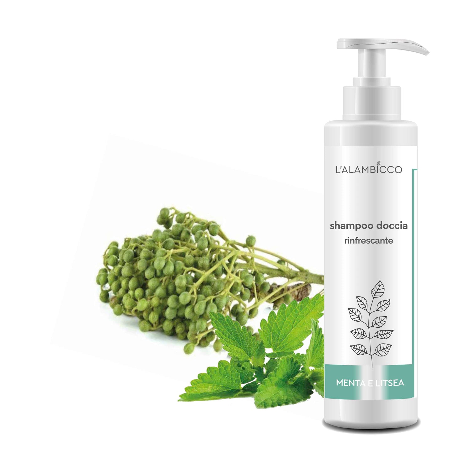 SHAMPOO DOCCIA RINFRESCANTE Menta e Litsea 250 ml