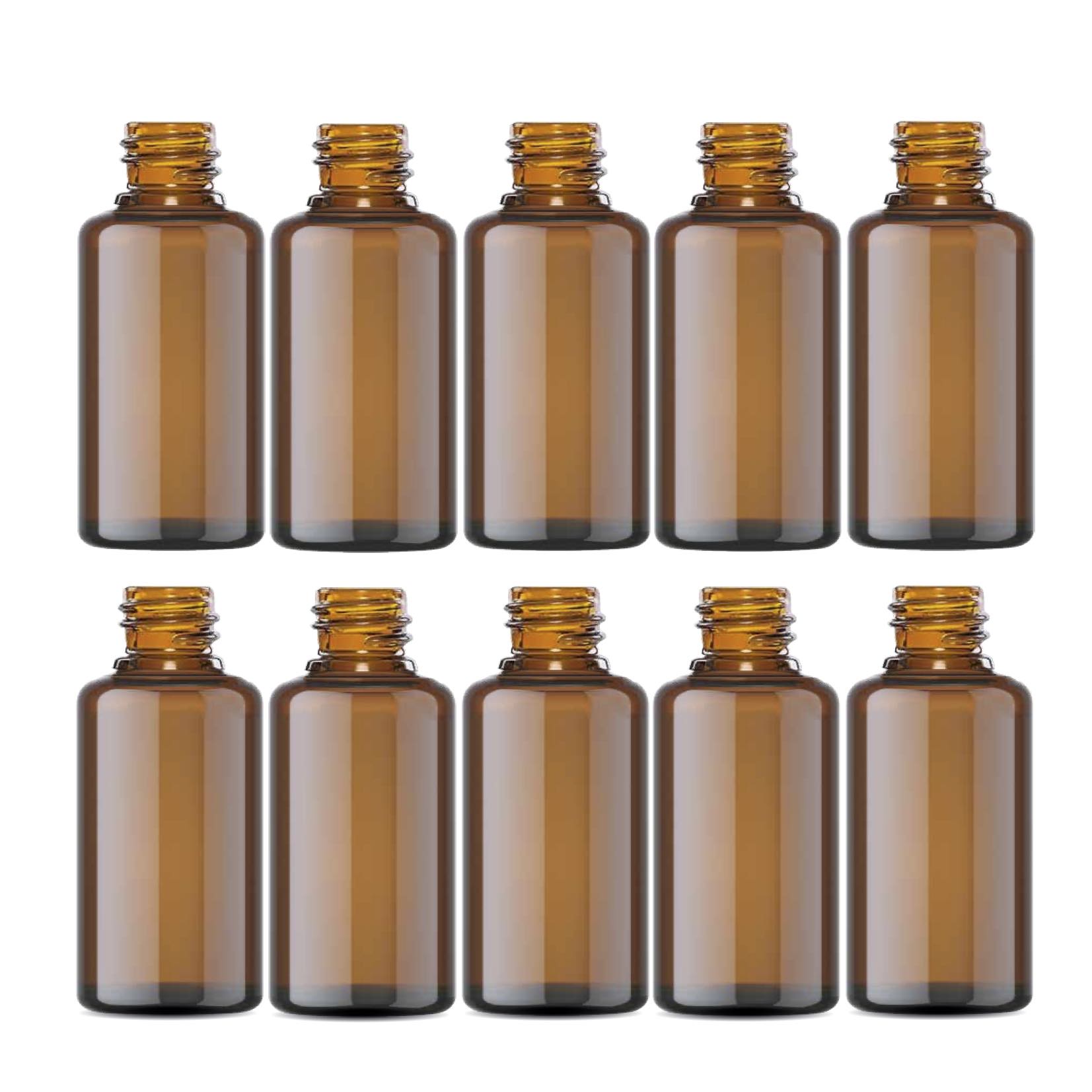 N. 15 FLACONE VETRO AMBRATO ML. 100 N. 15 TAPPI ALLUMINIO 28 PR - Foto 8