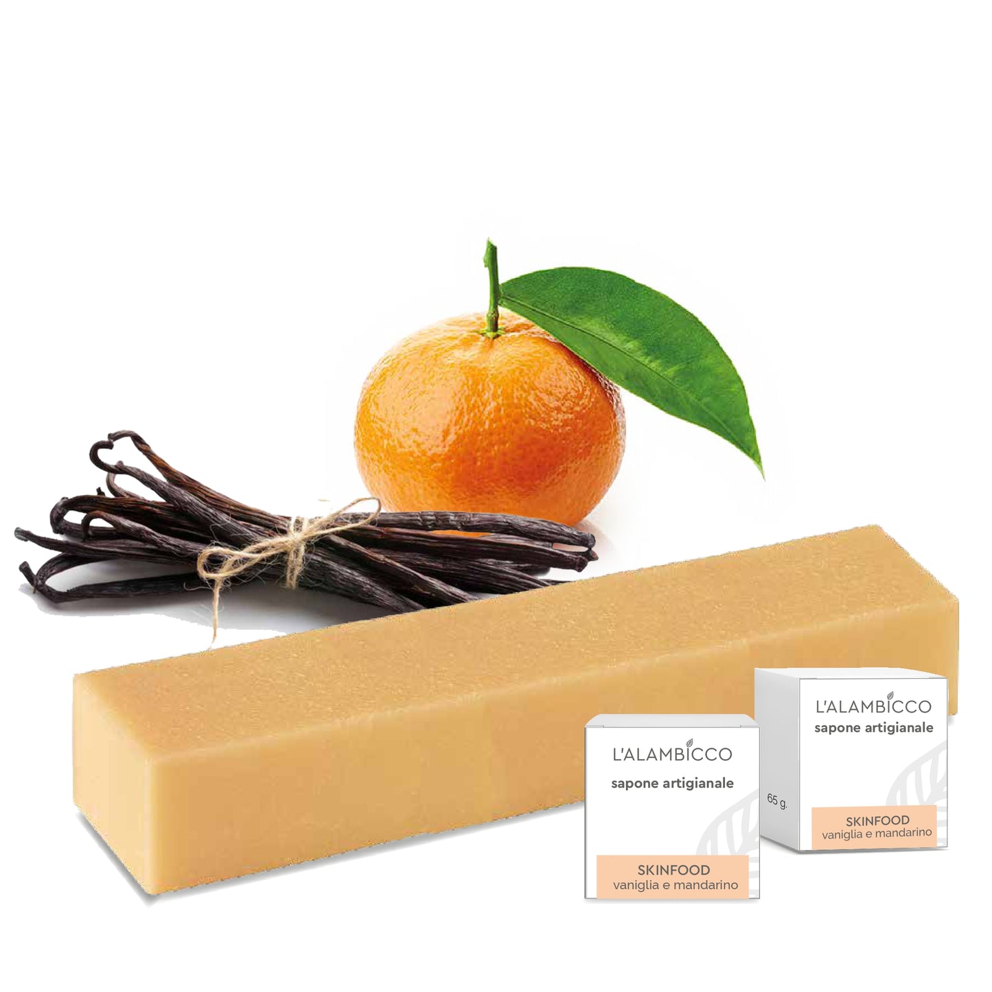 SAPONE VEGETALE SKINFOOD vaniglia e mandarino, barra 750